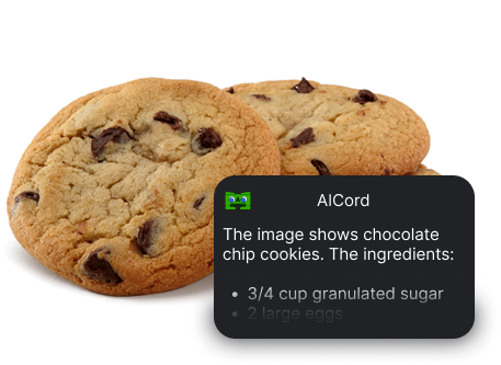 Cookie with chocolate chip AI recipe generation Cookie with chocolate chip AI recipe generation